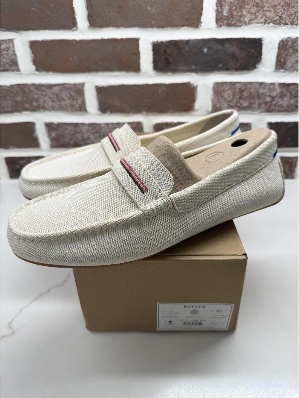 Rothy's "The Driver" Cream Puff Women's Size 10 NIB
